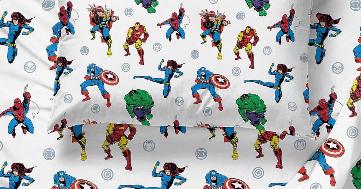 Superhero/Avengers Queen 3 piece sheet set. Hulk, Captain America