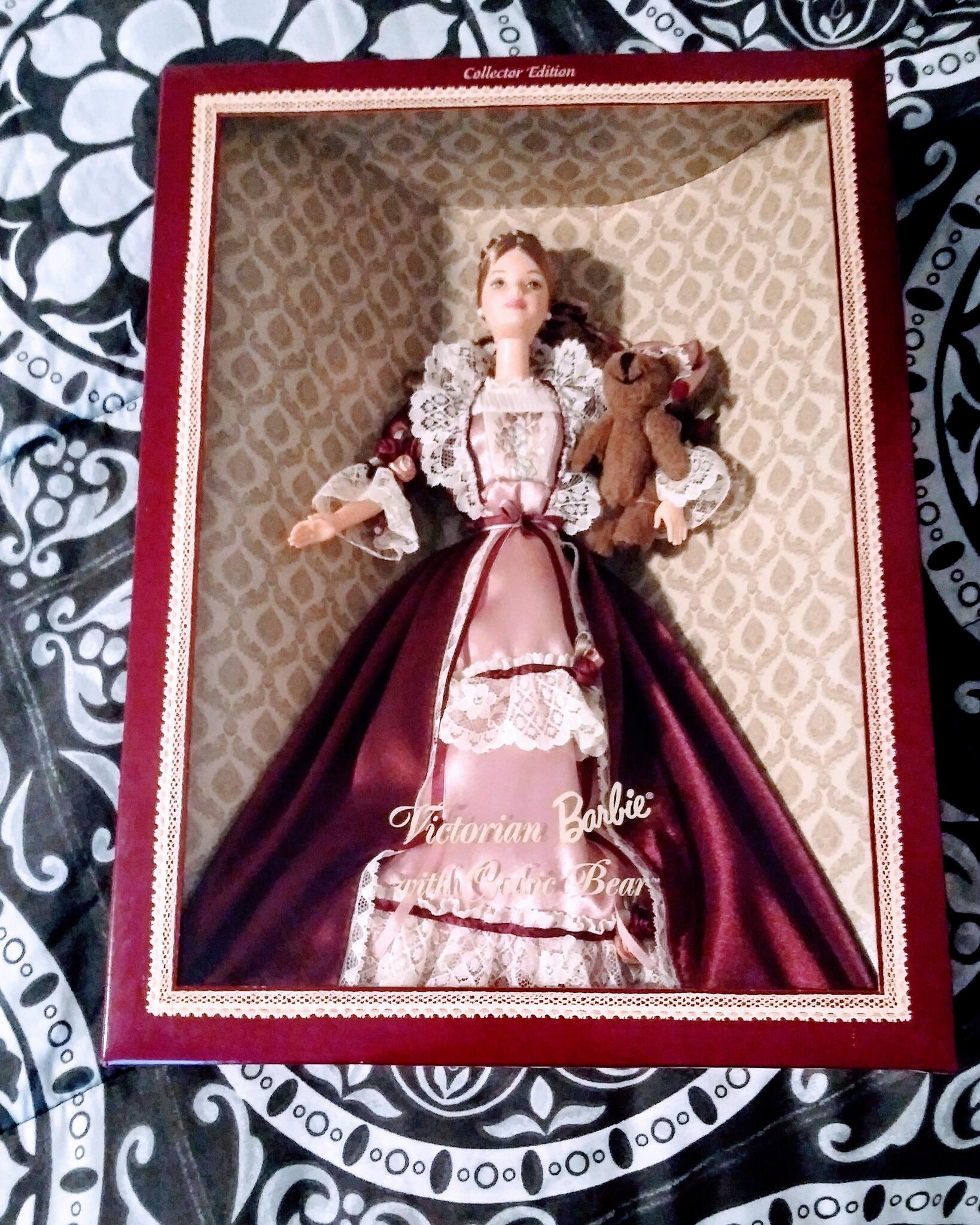 Barbie victorian with cedric bear Barbie victorian with cedric bear