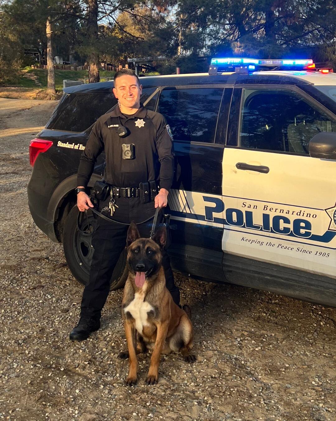 Meet our newest K9 handler Officer Beltran and his partner K9 Arko! (San Bernardino Police