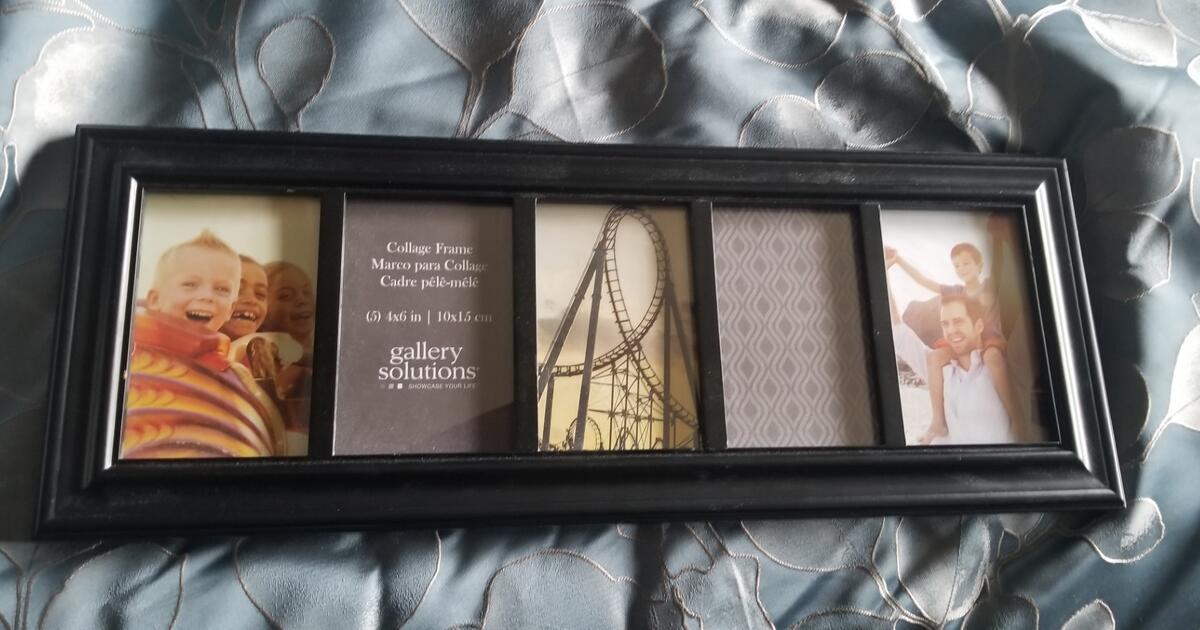 New Black Collage Picture Frame 5 Openings for 4x6" Prints. for 15