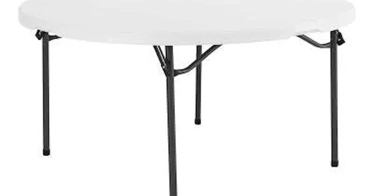 Lifetime 60" Round Commercial Grade Nesting Folding Table for 65 in