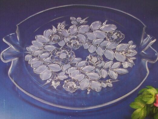 Vintage Mikasa 14" Large Cake Platter BIANCA Frosted Crystal Glass