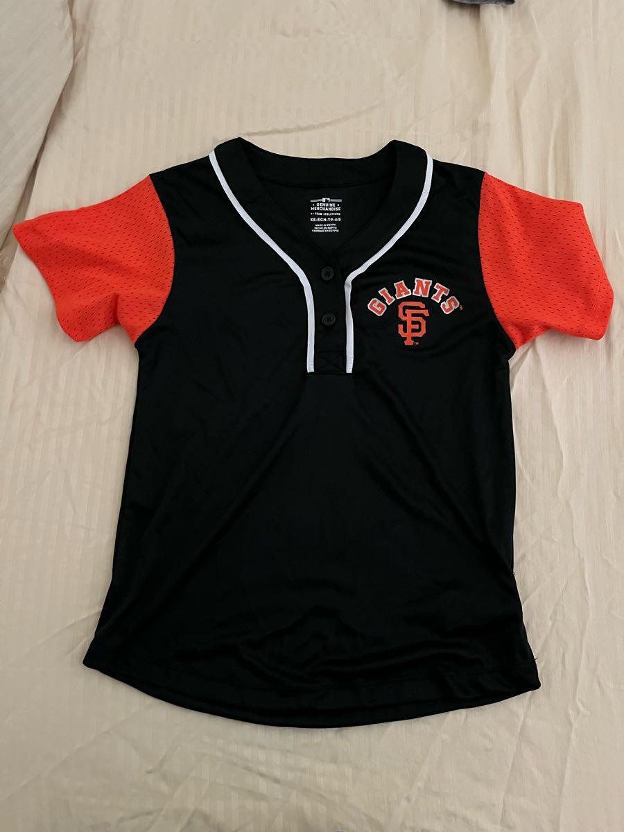 MLB San Francisco Giants Girls' Henley Team Jersey - XS
