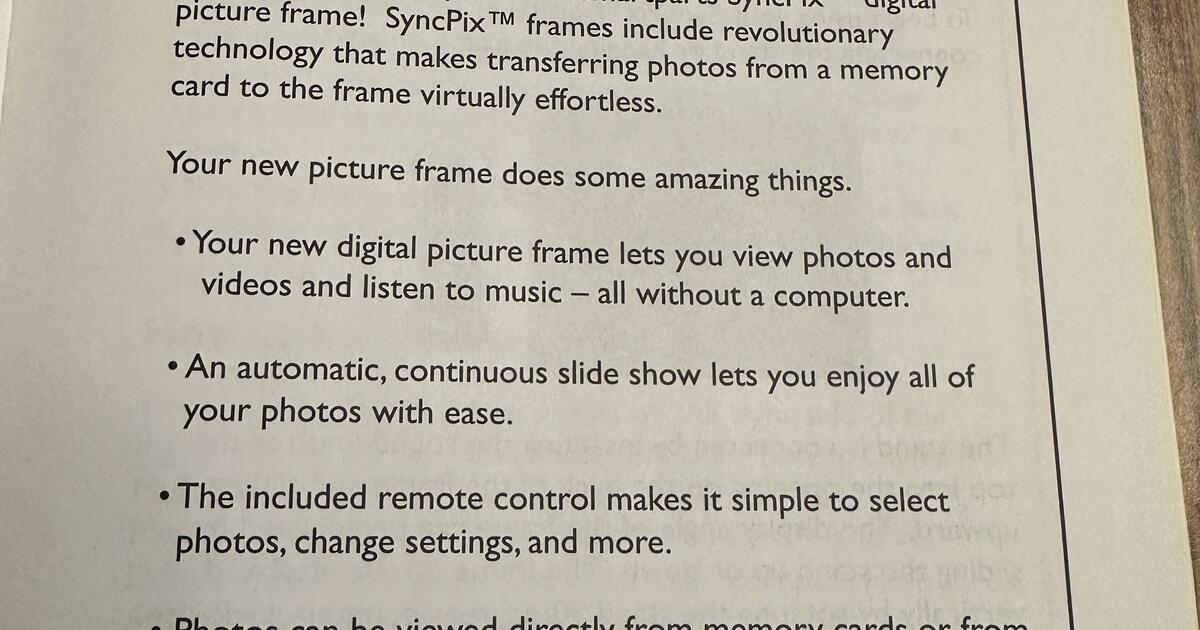 Digital Wooden 7” Picture Frame for 15 in Crossville, TN For Sale