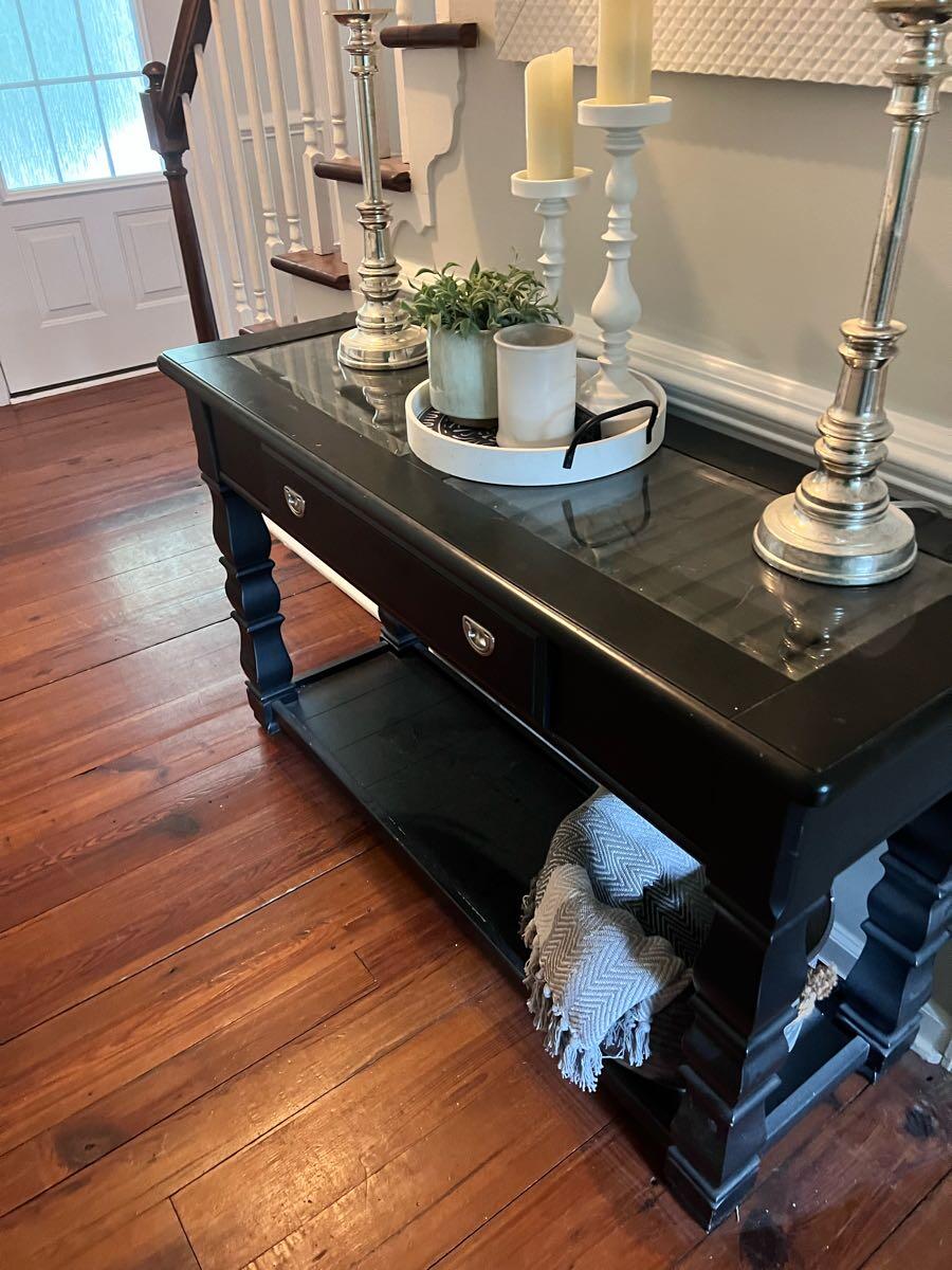 Black Console Table and Two End Tables