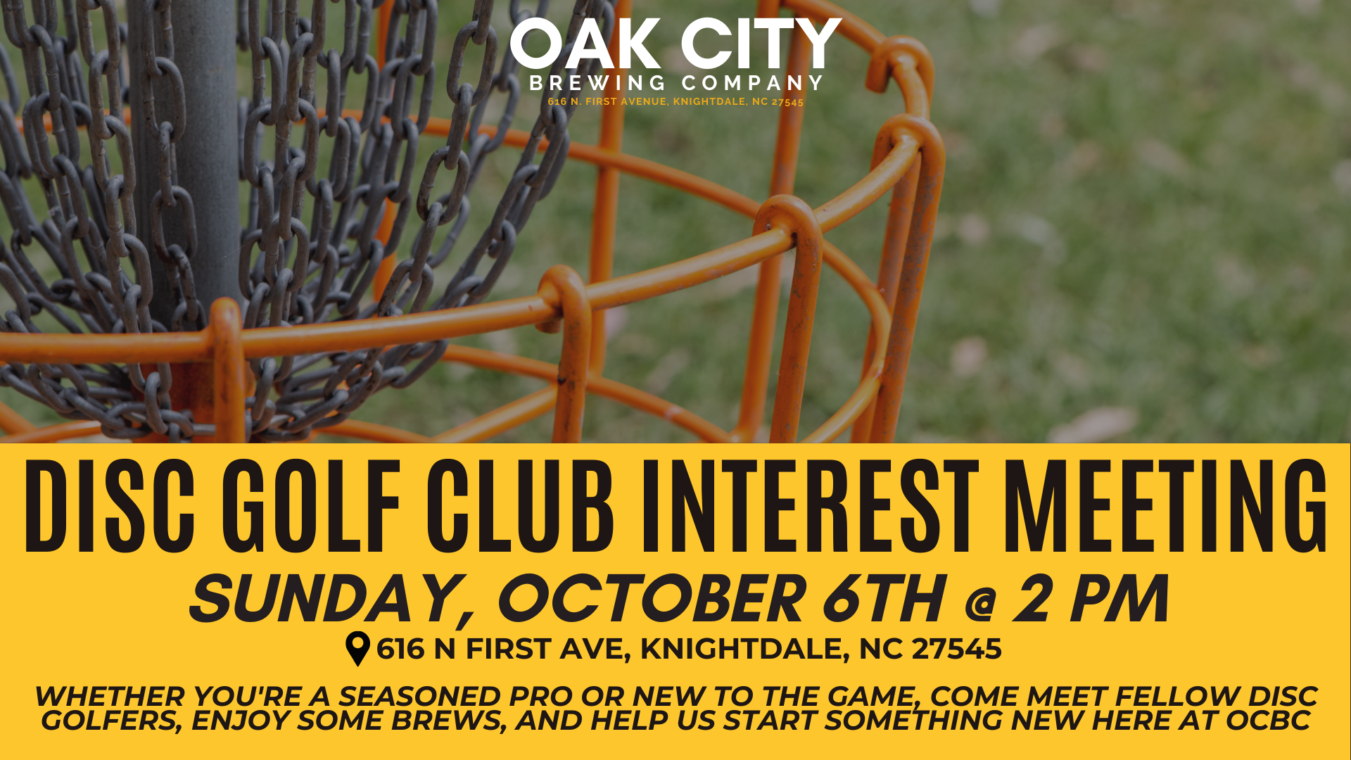 Disco Golf Interest Meeting @ Oak City