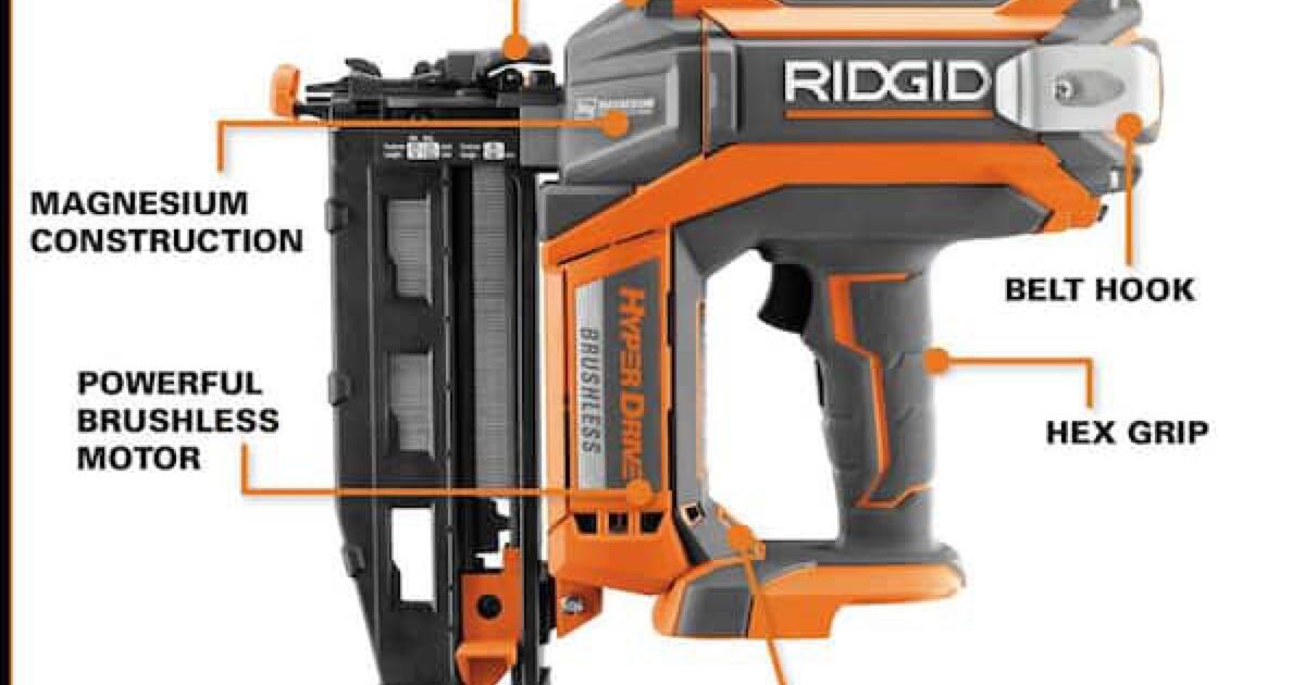 RIGID 18v cordless 16 Gauge Finish Nailer for 80 in Fort Worth, TX