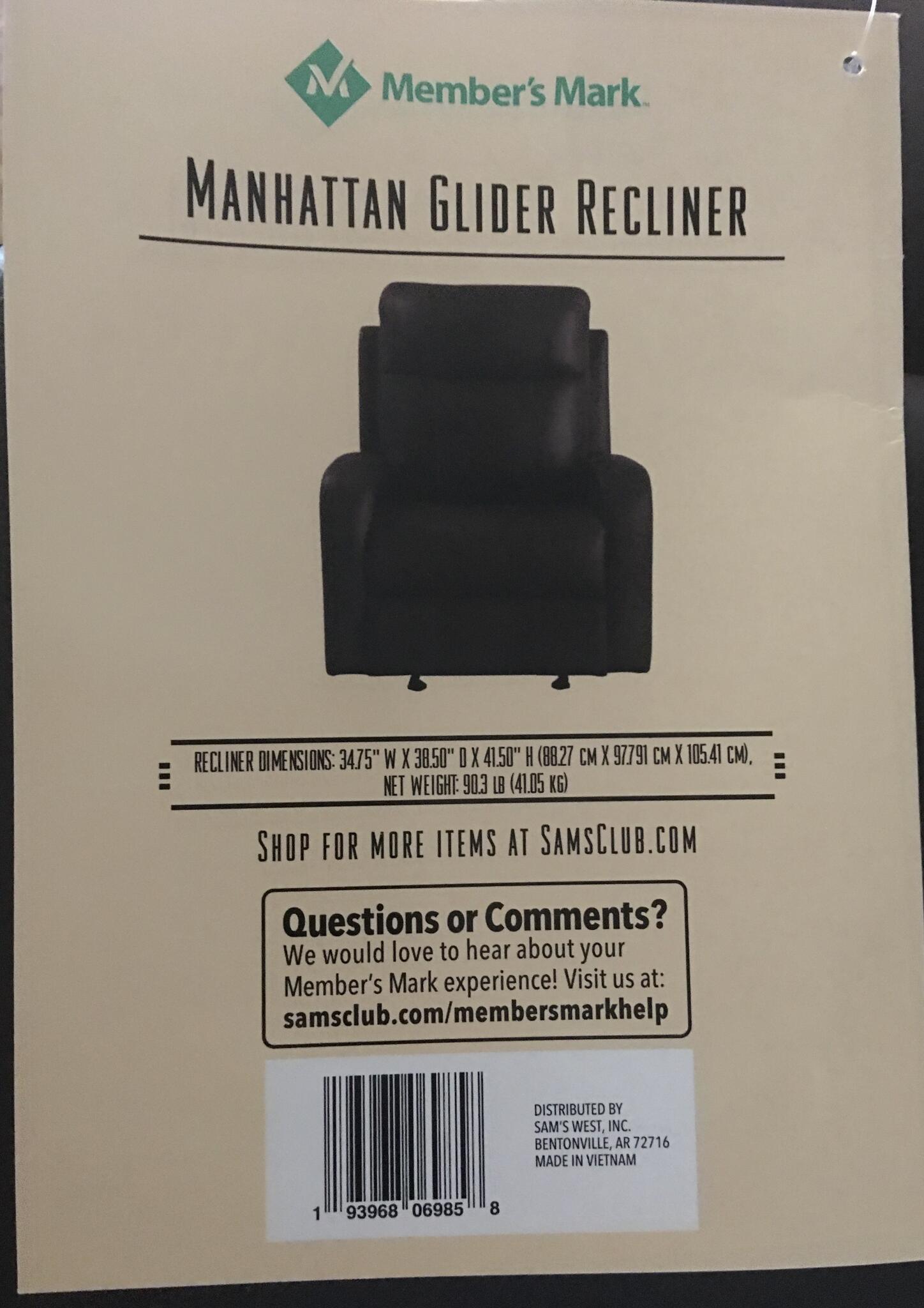 manhattan glider recliner members mark