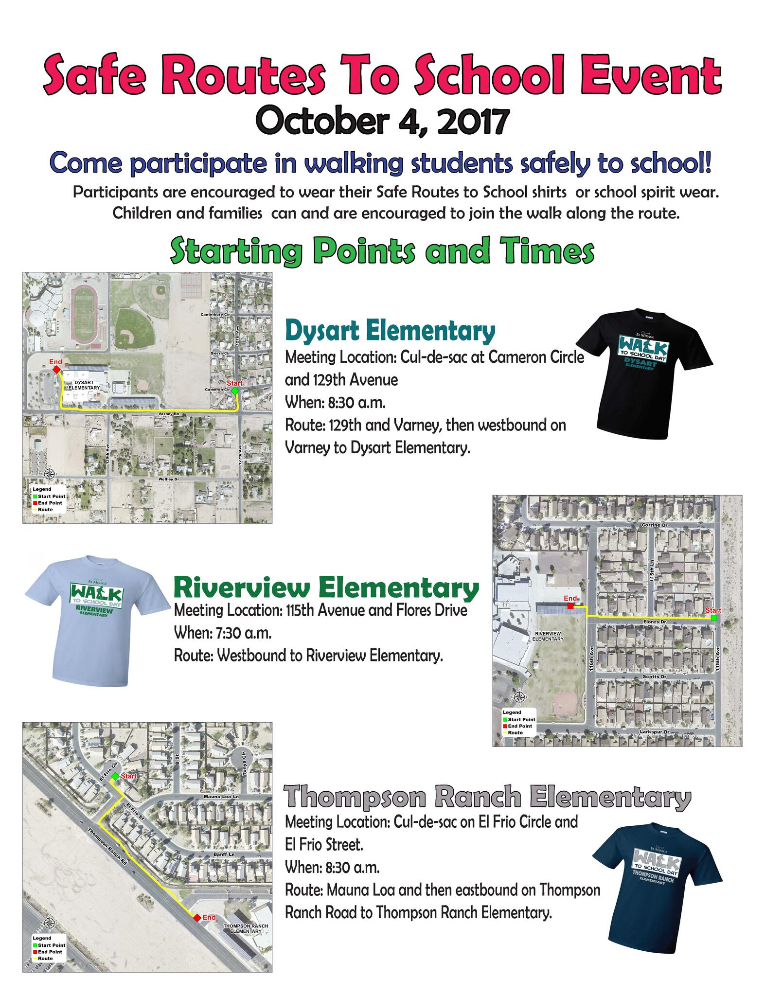 El Mirage Safe Routes to School Event October 4, 2017 (City of El