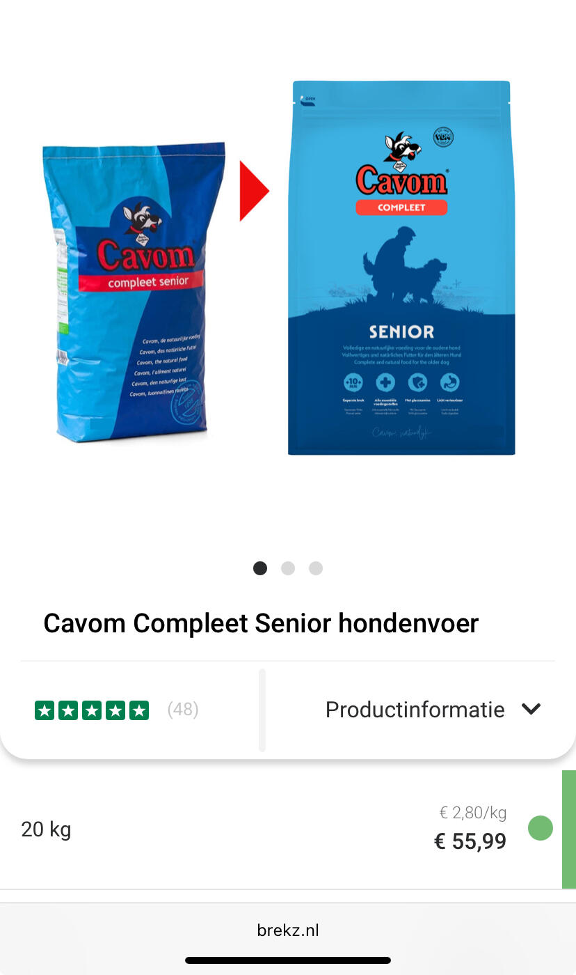 Cavom Compleet 20 Kg Voer Aanbieding Lage Prijs op