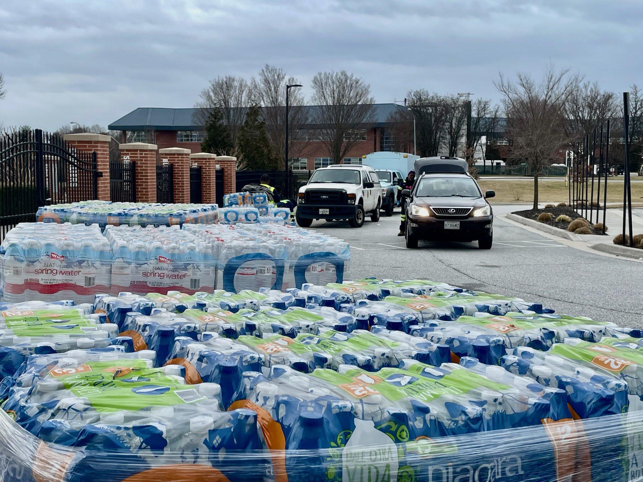 We are still distributing water to those in the Cockeysville, Hunt Valley, Sparks and Broadmead