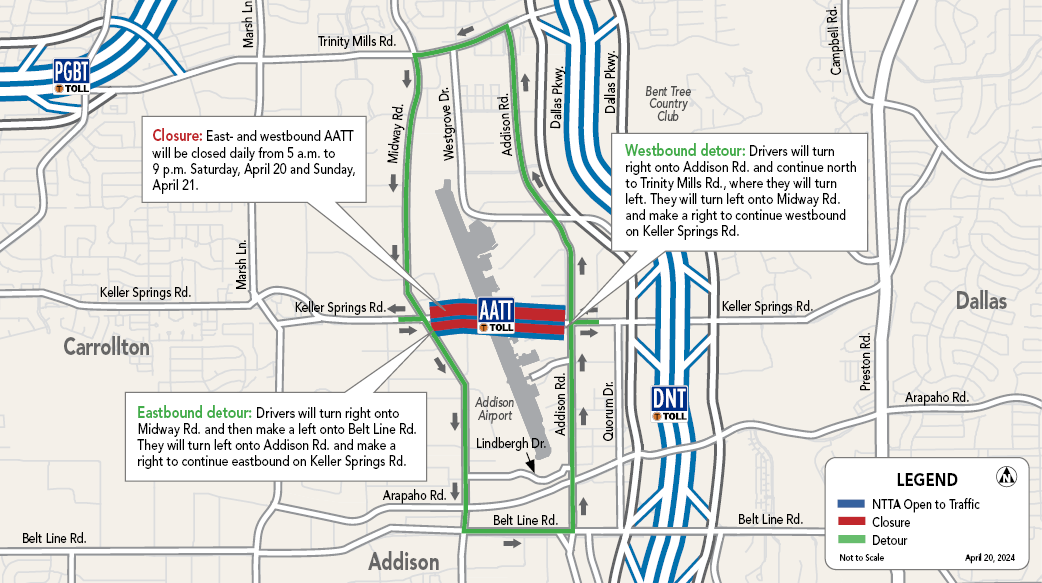 NTTA Traffic Advisory - Addison Airport Toll Tunnel (North Texas ...