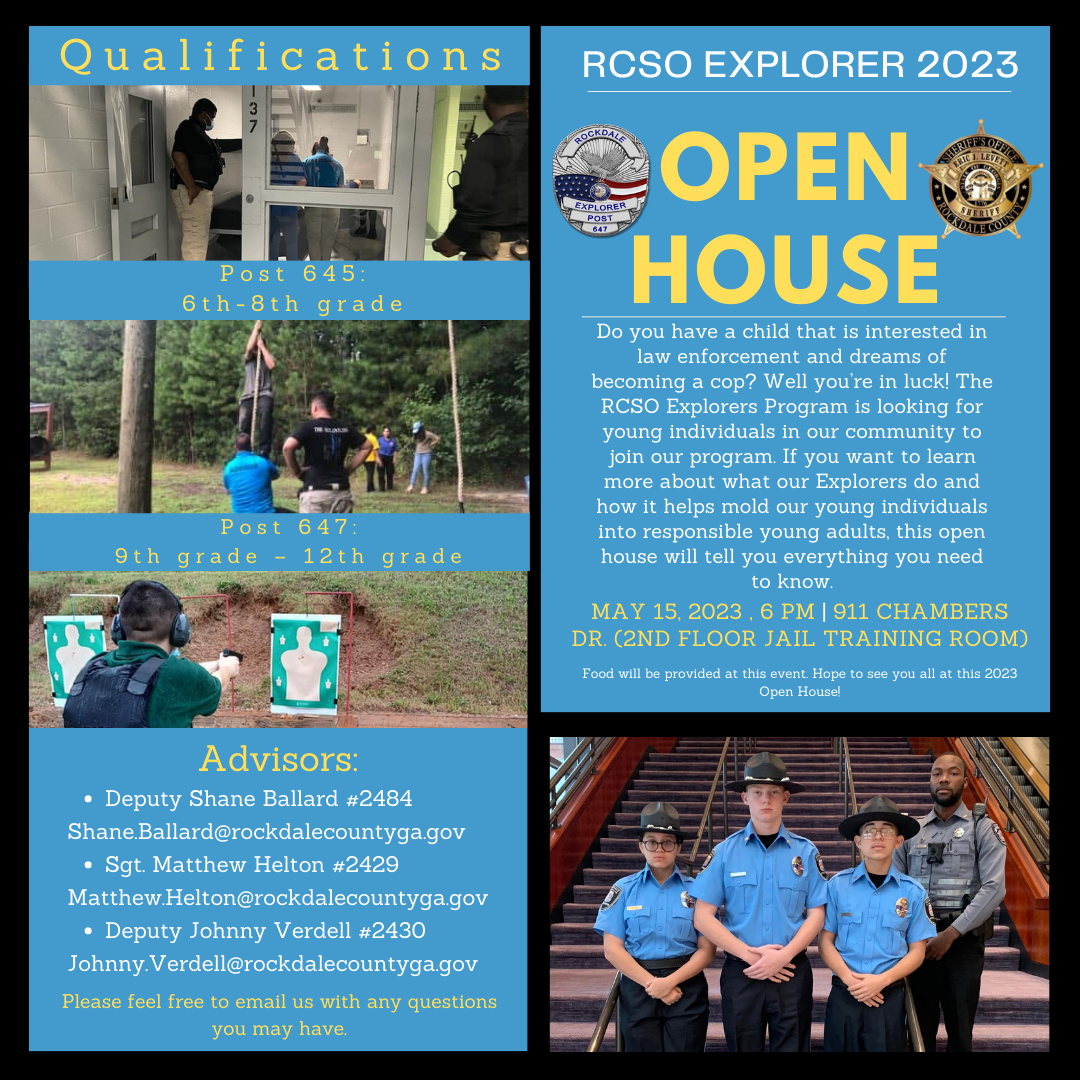 [RCSO EXPLORER PROGRAM OPEN HOUSE 2023] (Rockdale County Sheriff's
