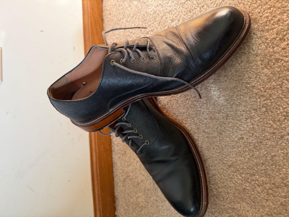 aston grey black dress shoes Aston grey mens dress shoes + FREE SHIPPING