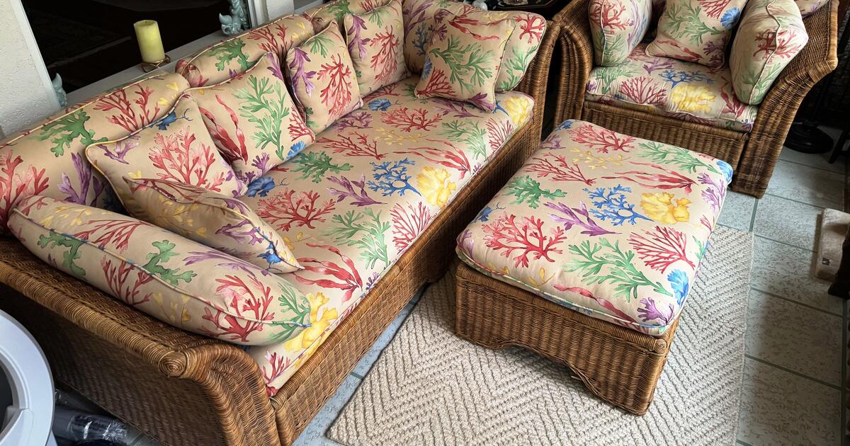 Rattan wicker patio furniture set for 150 in Fernandina Beach, FL For Sale & Free — Nextdoor