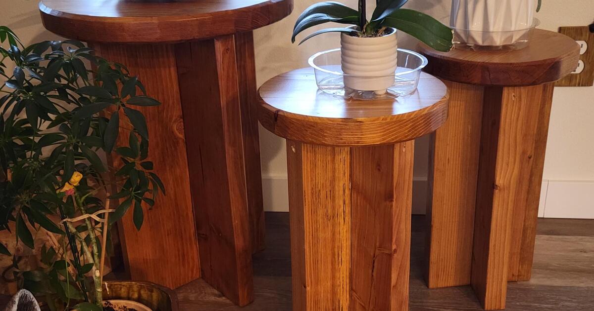 Round Side Tables Custom Made to Order for 225 in Rochester, WA