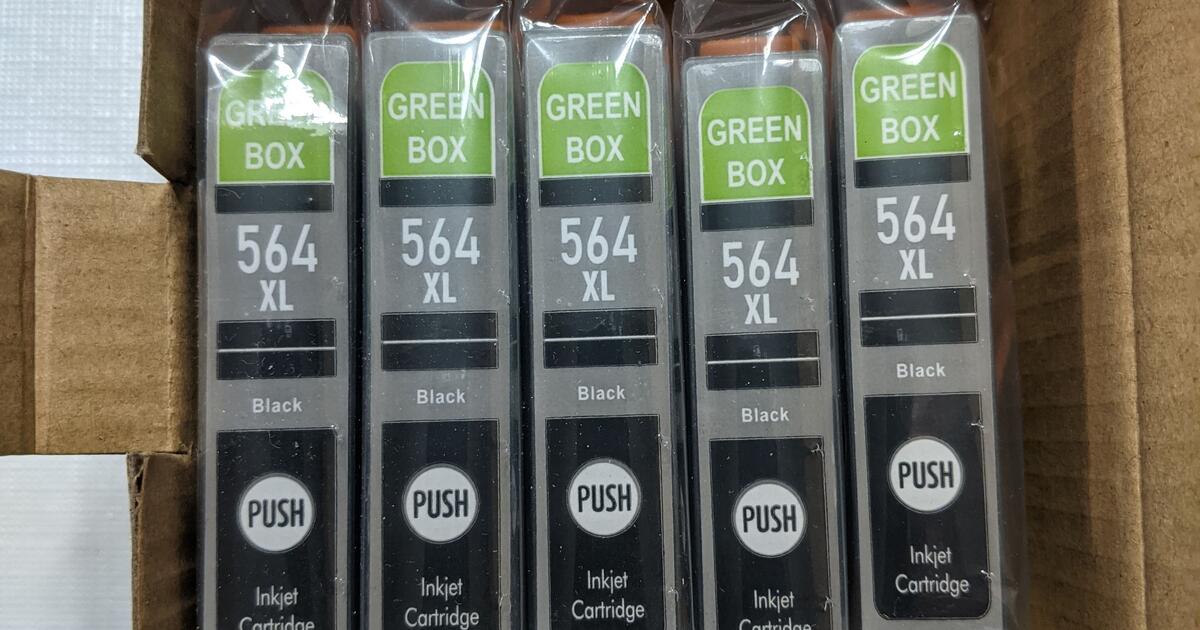 Free Box of 5 new 564XL printer ink cartridges for older HP printers