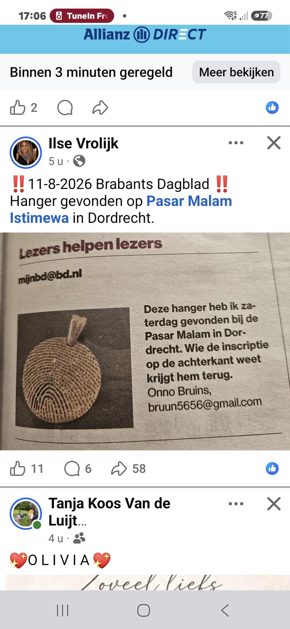 Ik zag dit voorbij komen op Facebook, kan het originele bericht niet meer terug vinden