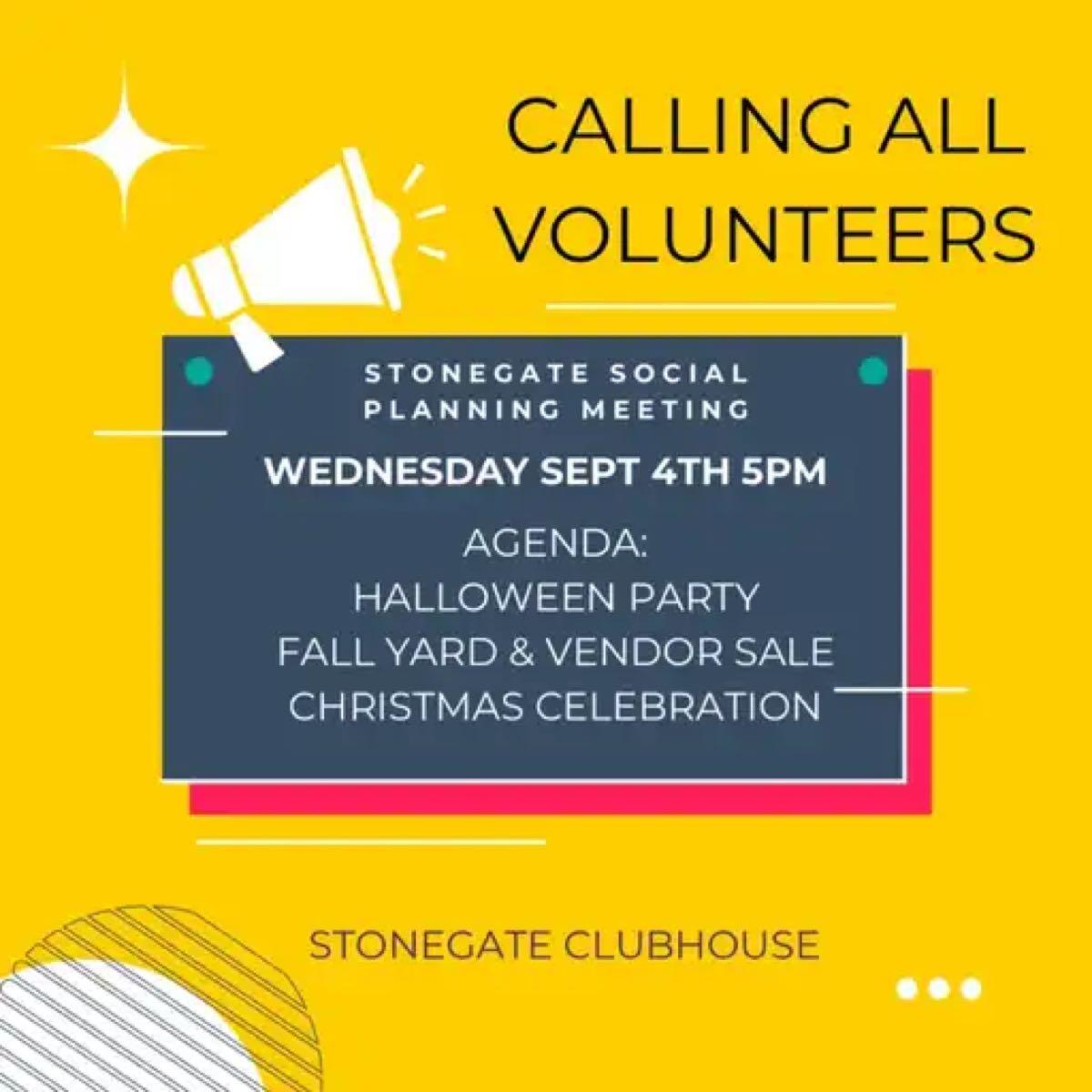 Stonegate Social Planning Meeting