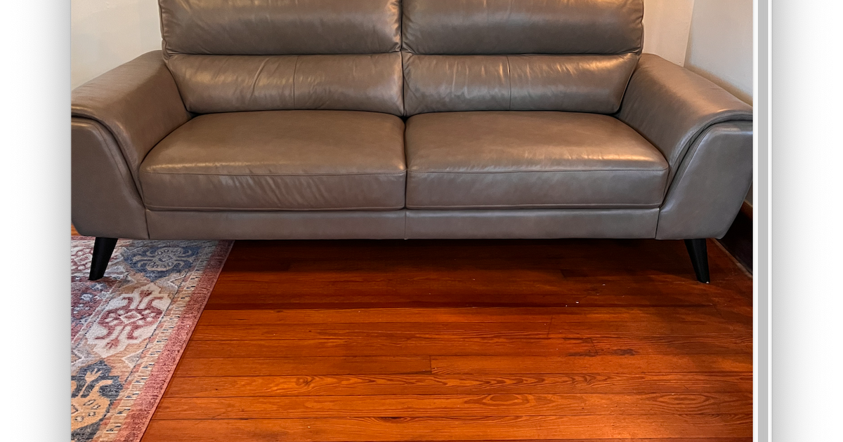 Raymour and Flannigan Leather Couch and Loveseat for 900 in Quakertown