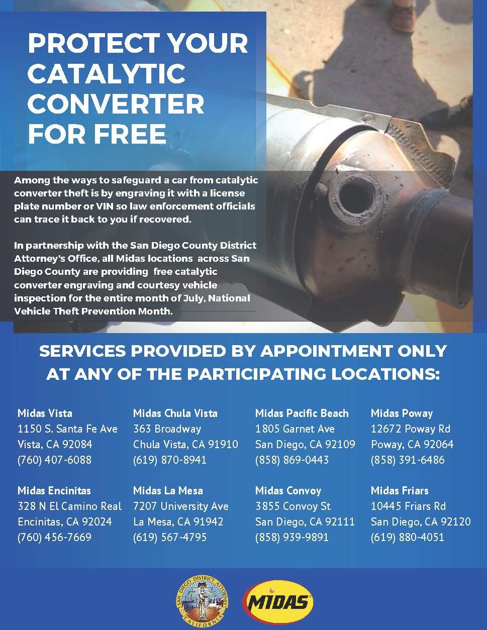 Free Catalytic Converter Event! (San Diego County Sheriff's Department