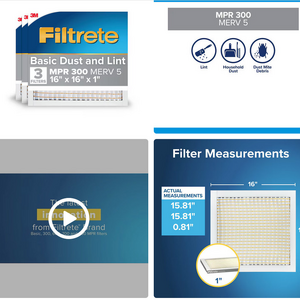 Filtrete 16x16x1 air filters
