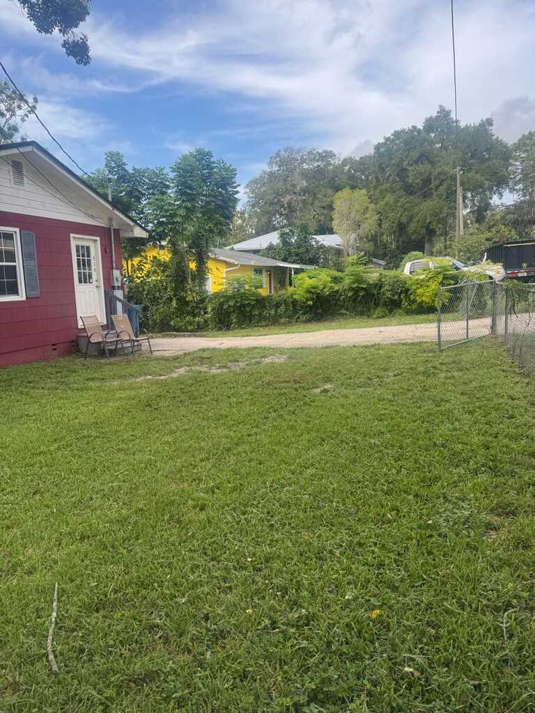 Lawn after mowing and cleanup
