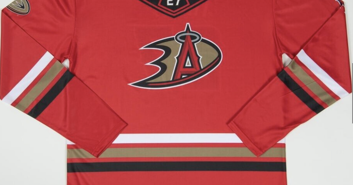 Mike Trout Hockey Jersey LA Angels & Anaheim Ducks for 36 in Ladera