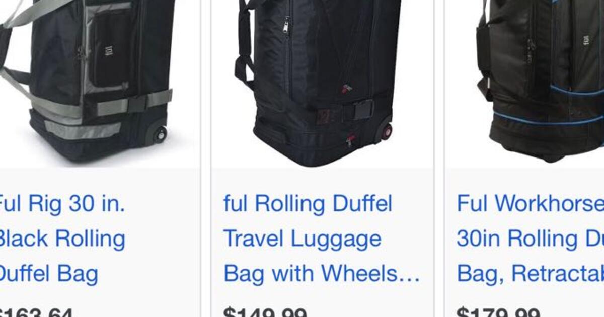 Ful Rig 30 in. Black Rolling Duffel Bag