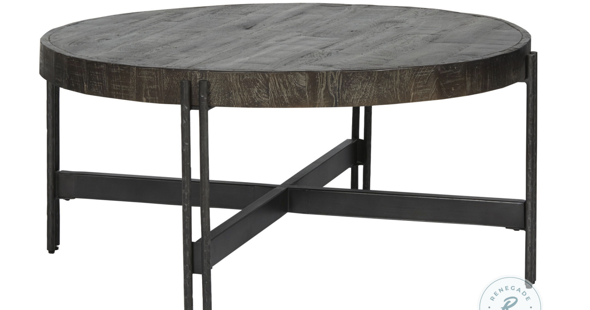 Jillenhurst Dark Brown And Black Coffee Table for 140 in St. Louis