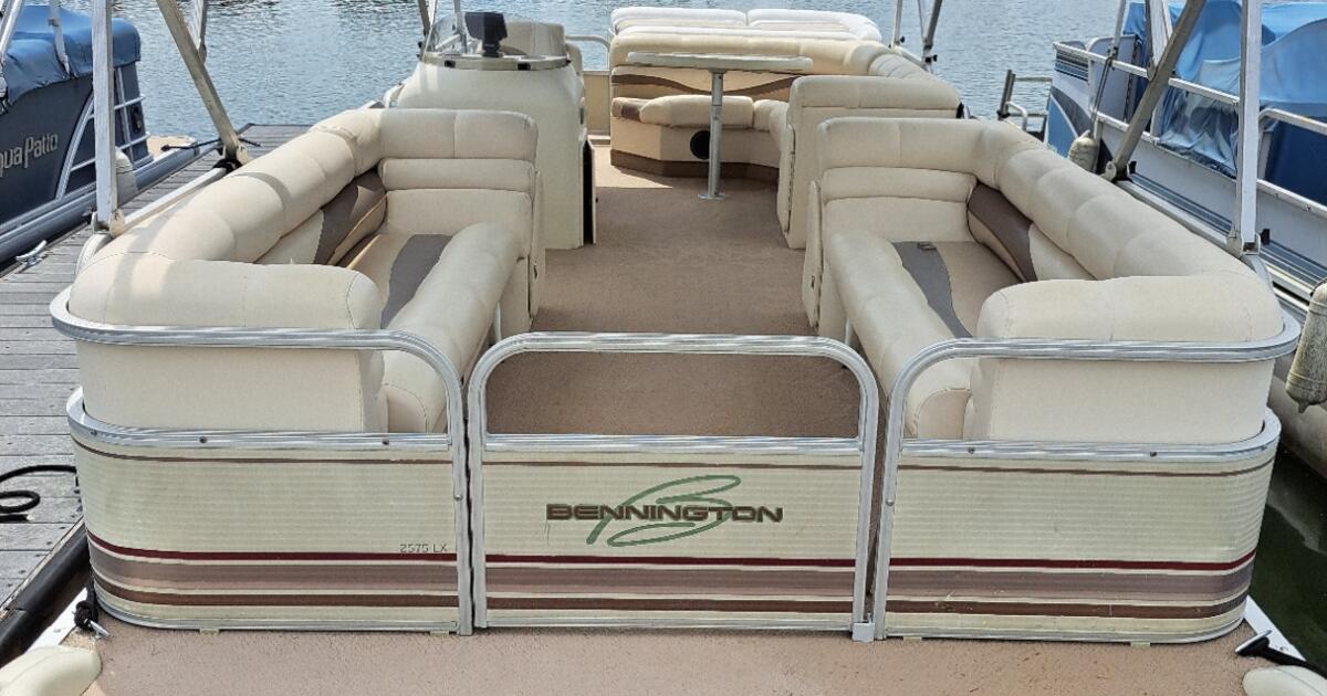 25' BENNINGTON 2275 LX PONTOON WITH DOUBLE BIMINI, 115 HP YAMAHA 2 ...