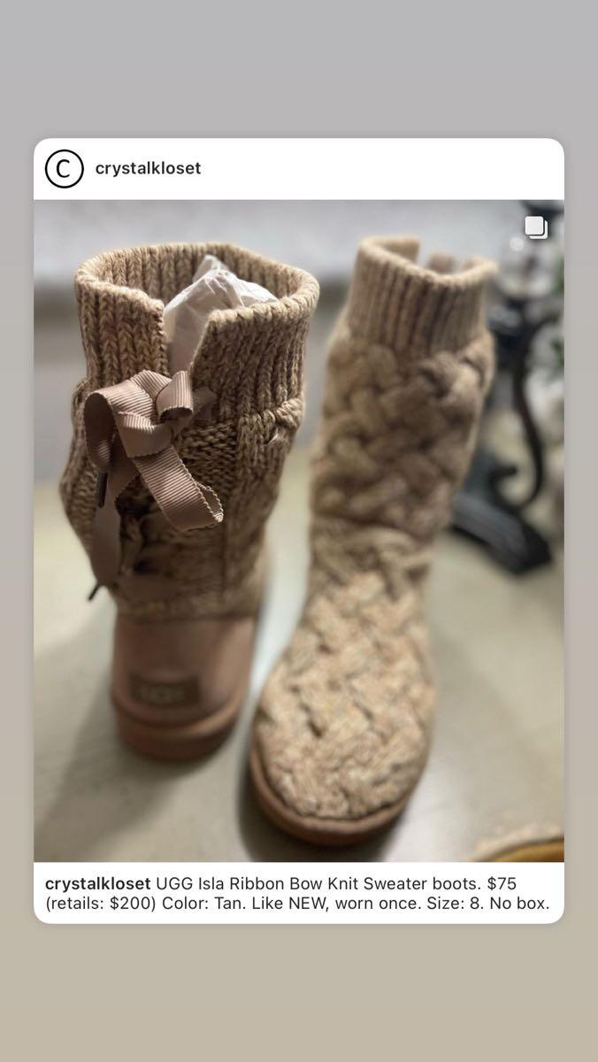 Isla knit store sweater boots