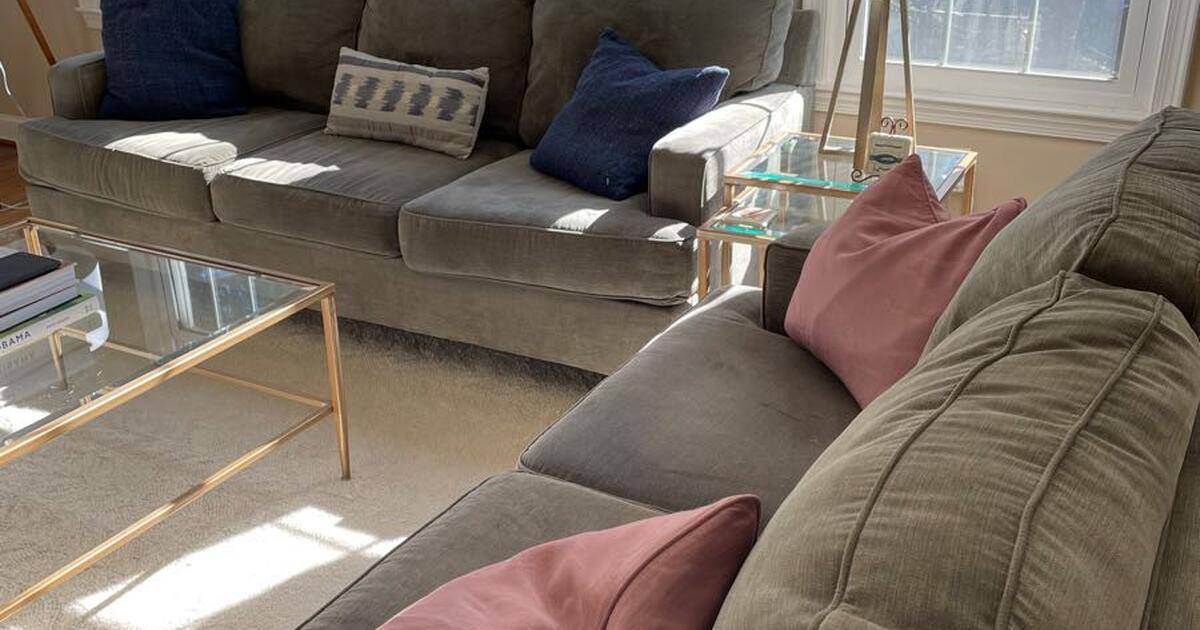 Modern Grayish Green Couch and Love Seat for 425 in Alexandria, VA