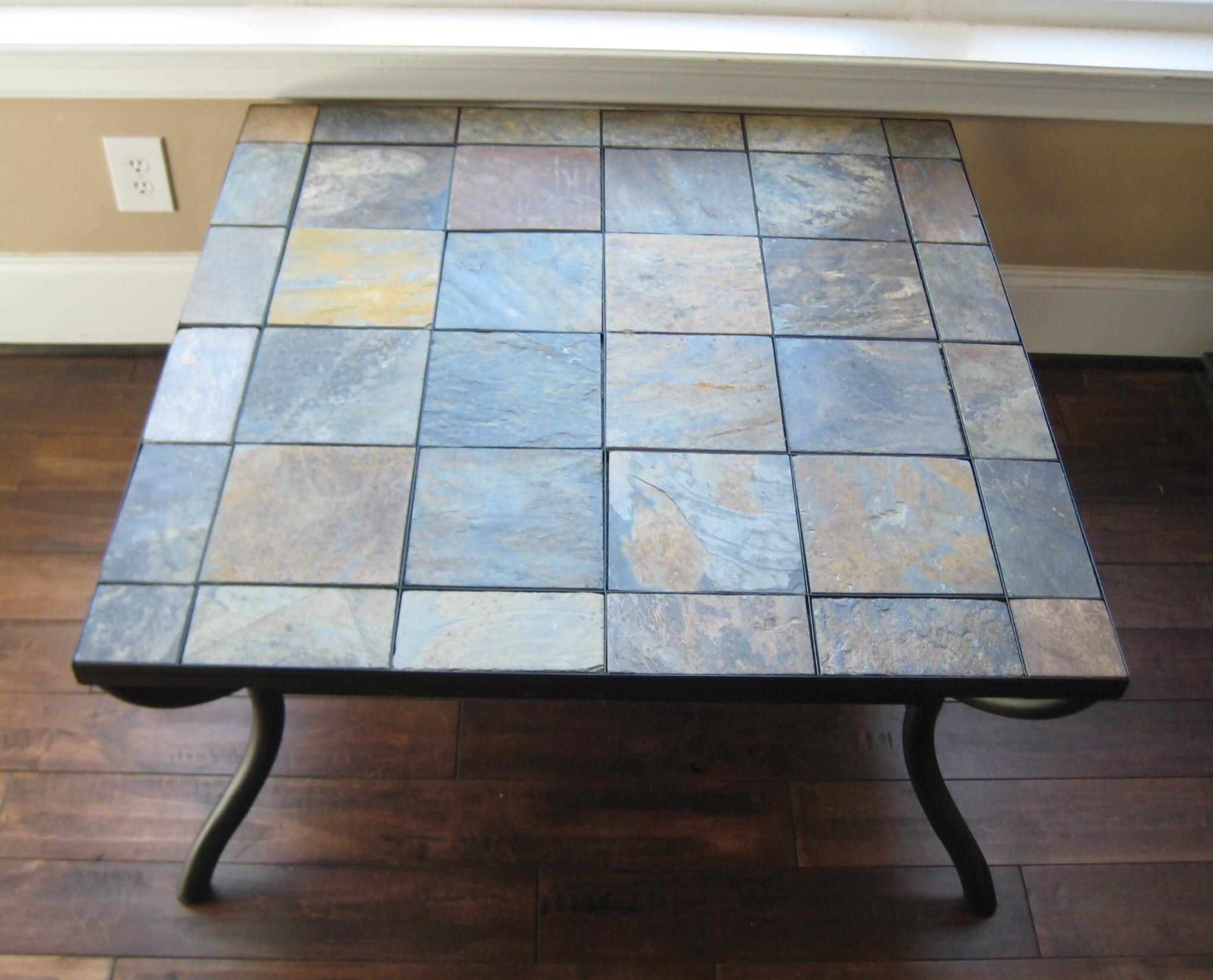 square slate tile coffee table