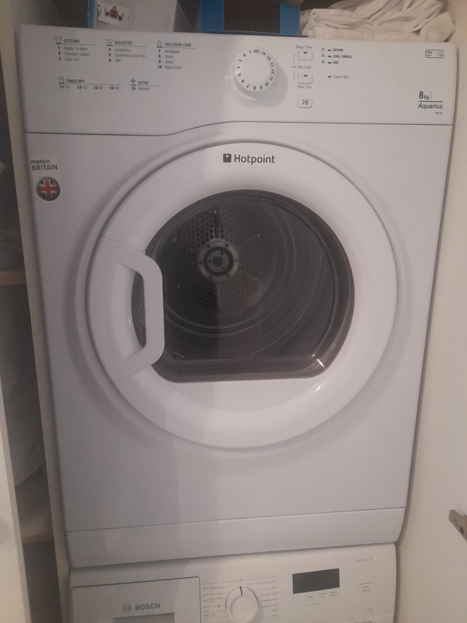 hotpoint 8kg aquarius tvfs 83