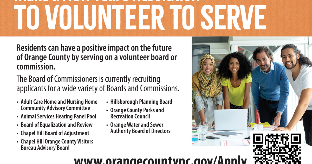 The orange county board of commissioners is recruiting for citizen