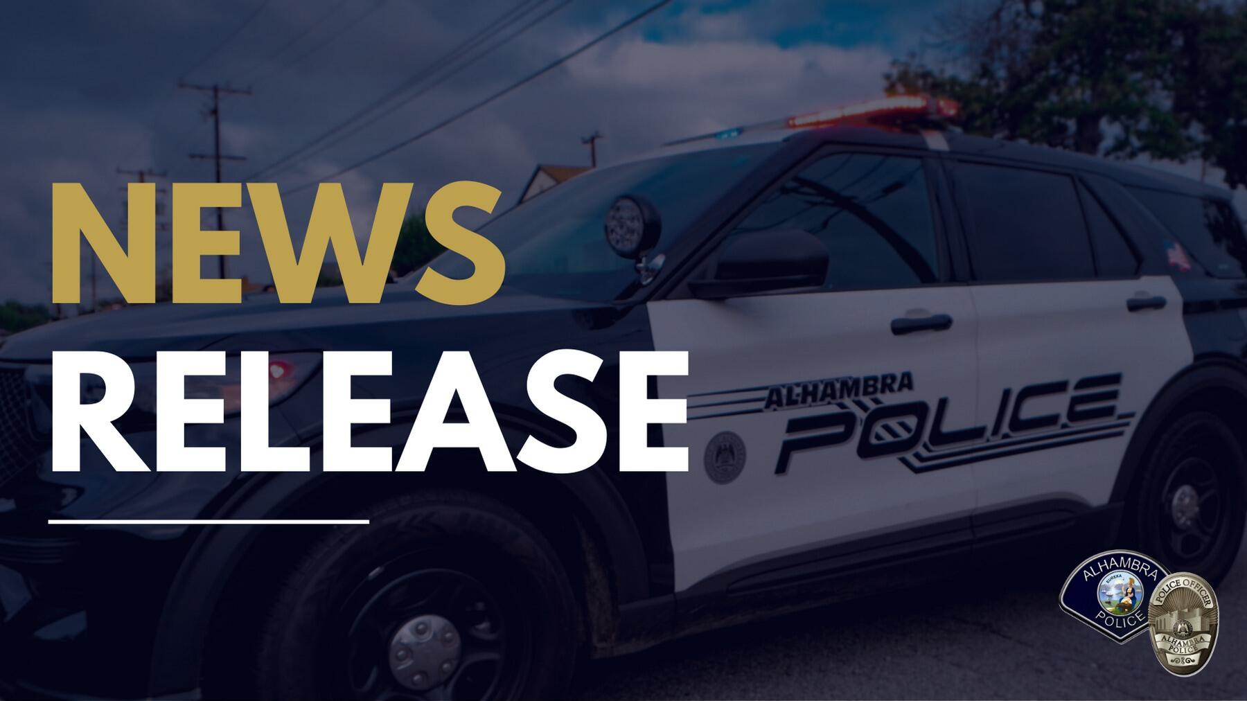 🚨NewsRelease Alhambra Police Department Holding DUI Checkpoint June