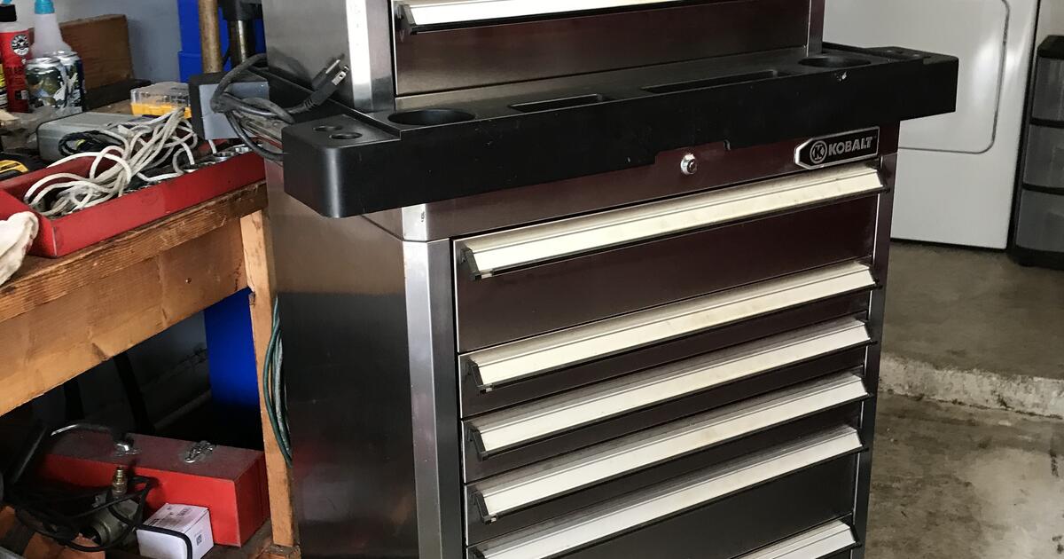 KOBALT Top & Bottom Stainless Tool Box w/ Caddy 375 (Jacksonville