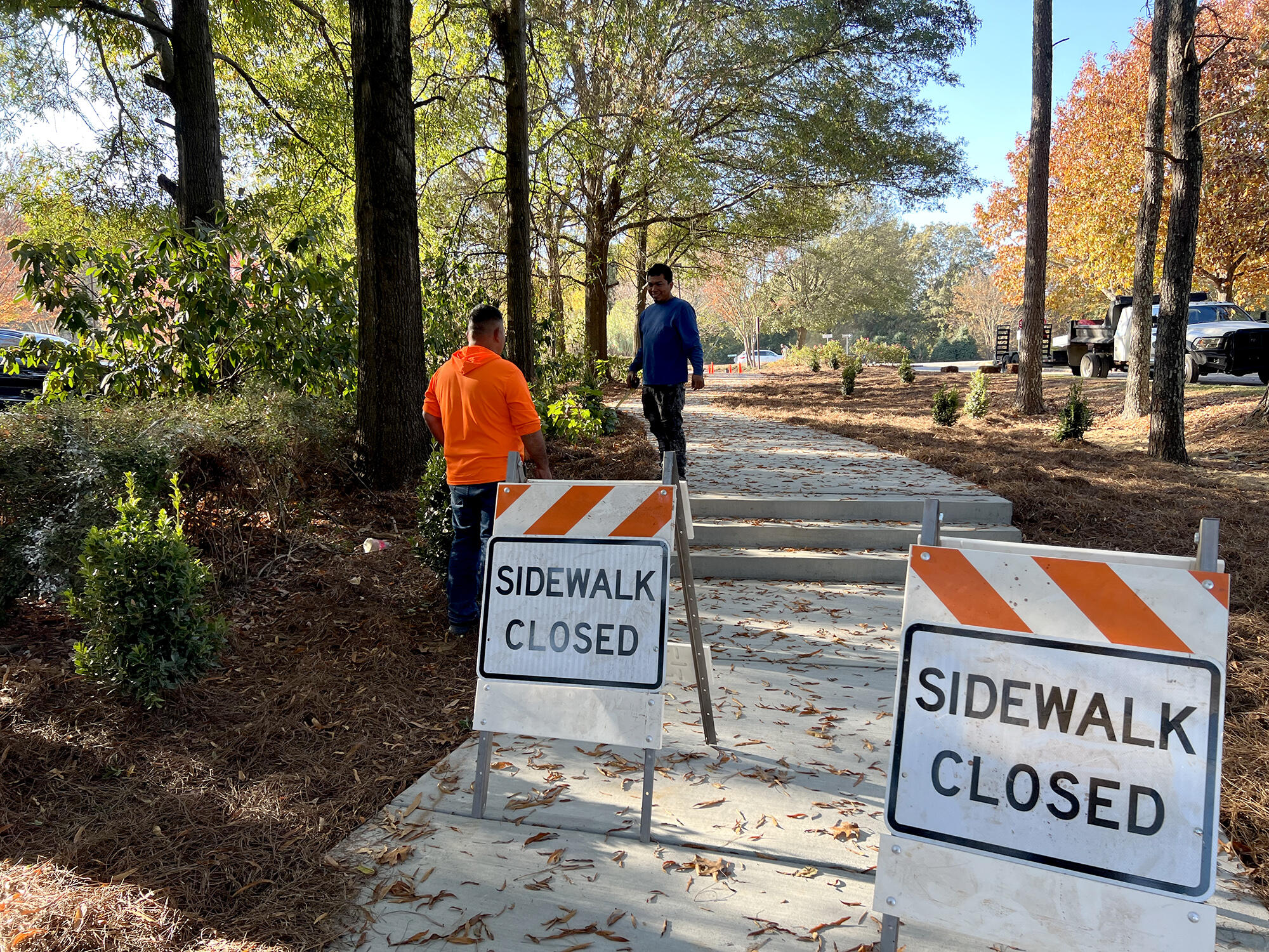 Construction Project Progress Crews have completed clearing and grading work, and poured the