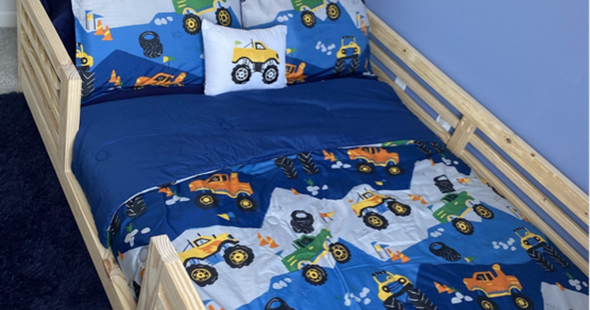 Full size mattress and solid wood floor bed for 350 in Ormond Beach