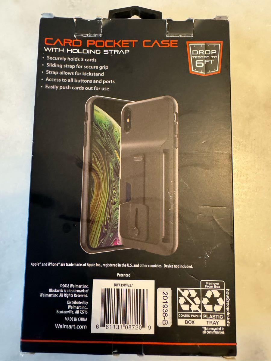 Blackweb Card Pocket Case For IPhone XS Max For $4 In Fairport, NY