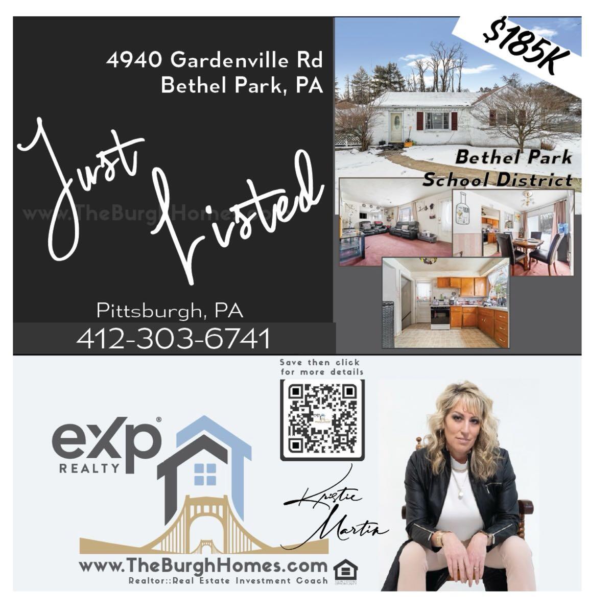 One Level Ranch Style Home in Bethel Park School District! for 185000