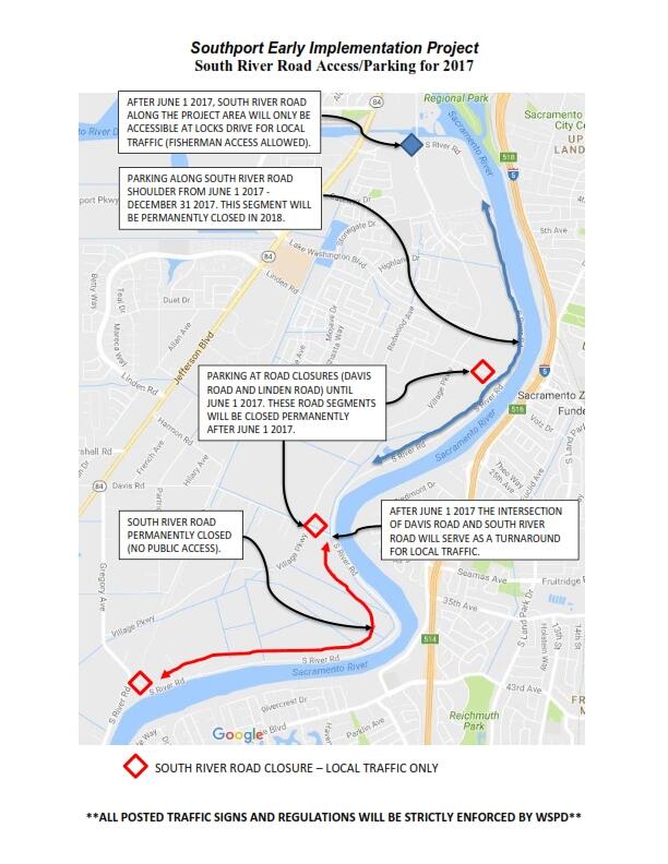 Southport Levee Improvement Project Update; South River Road Closure