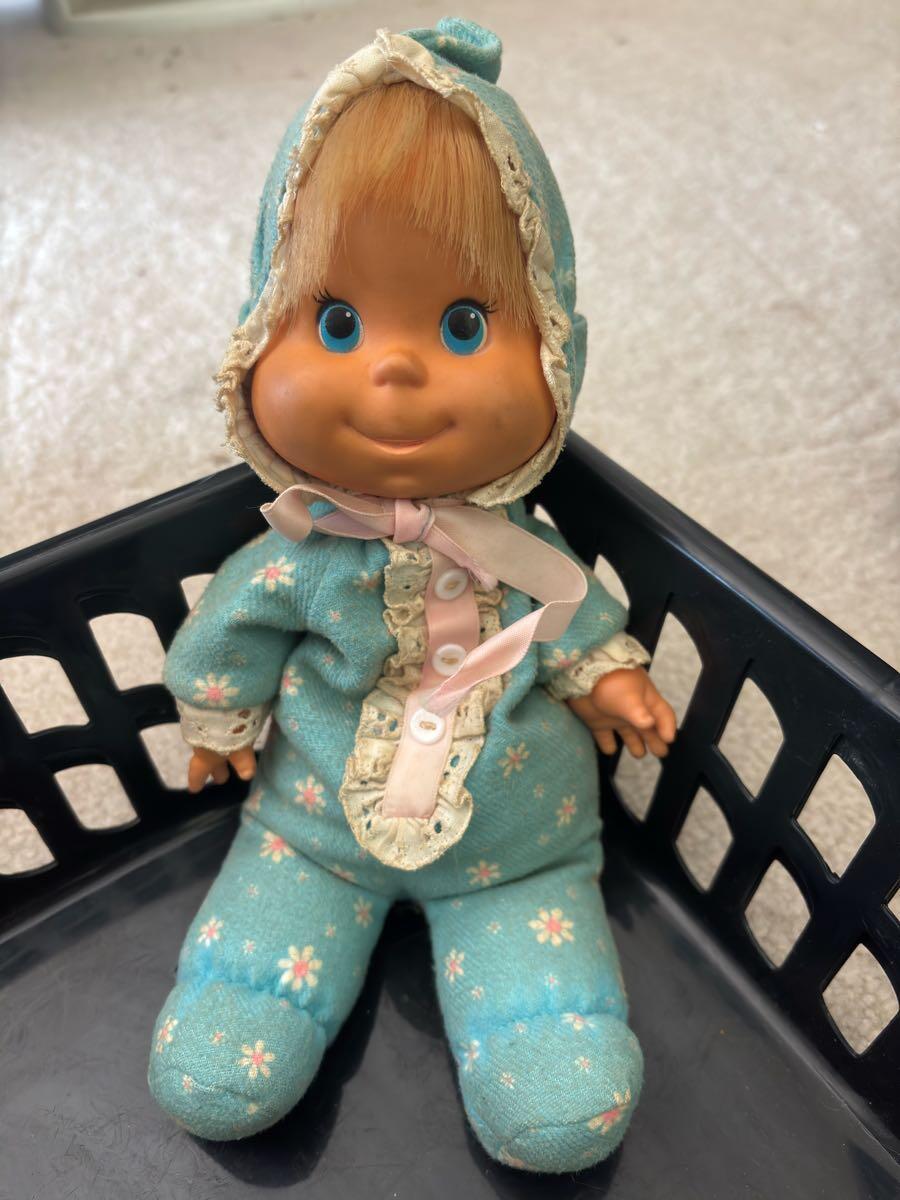 Vintage Blue Baby Beans Doll 1970 Mattel Talks For $25 In Sherman