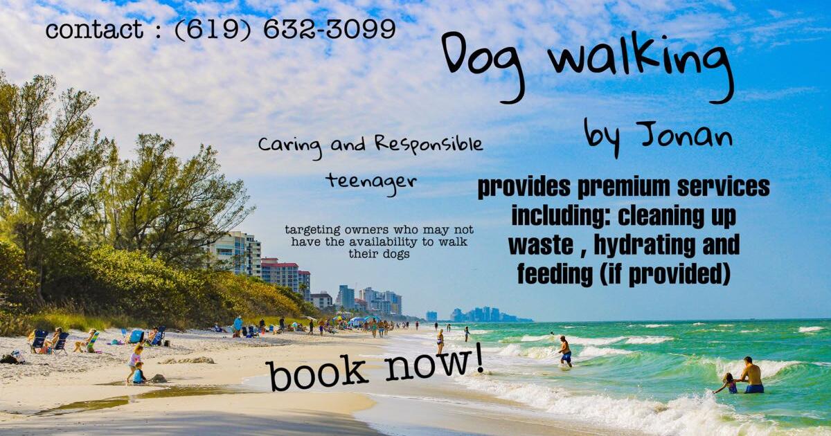 Imperial beach dog walking (service) for Free in Imperial Beach, CA