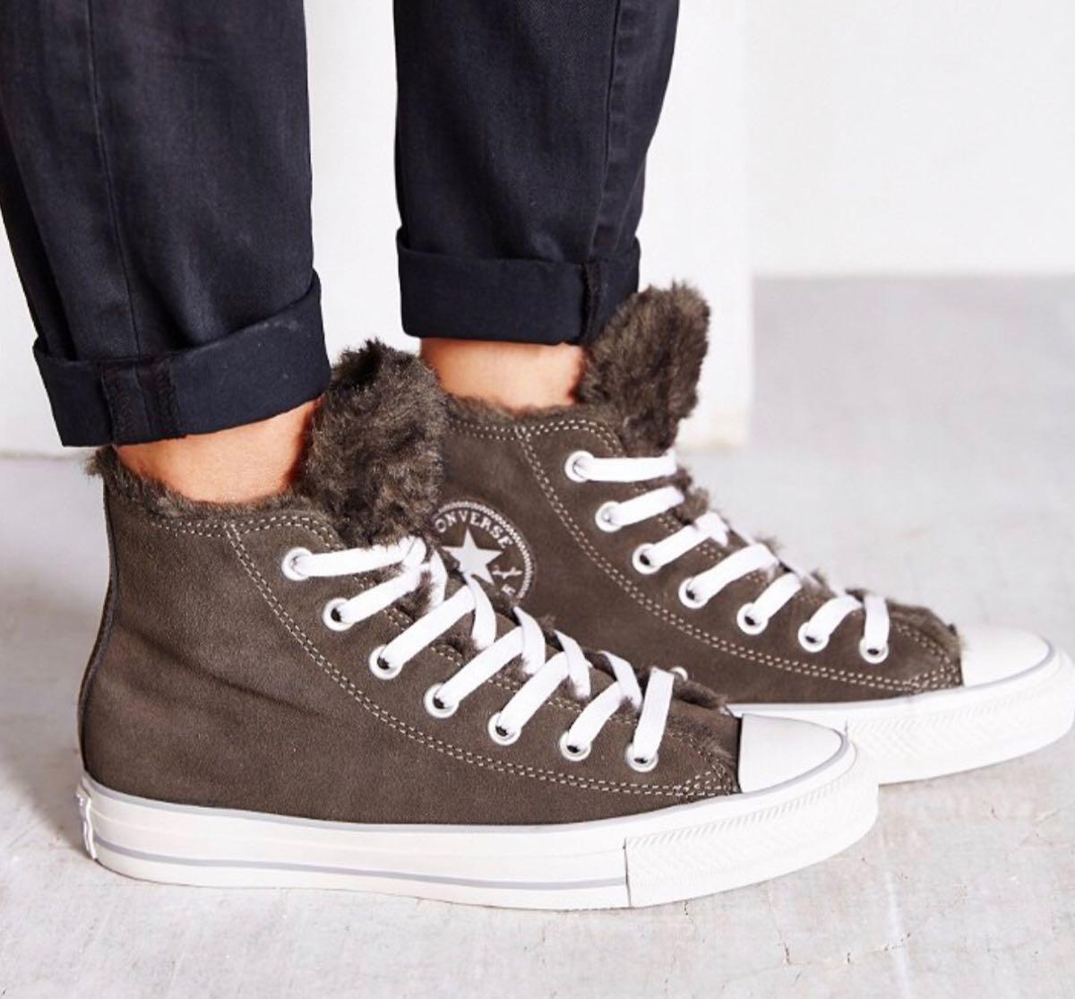 suede fur lined converse