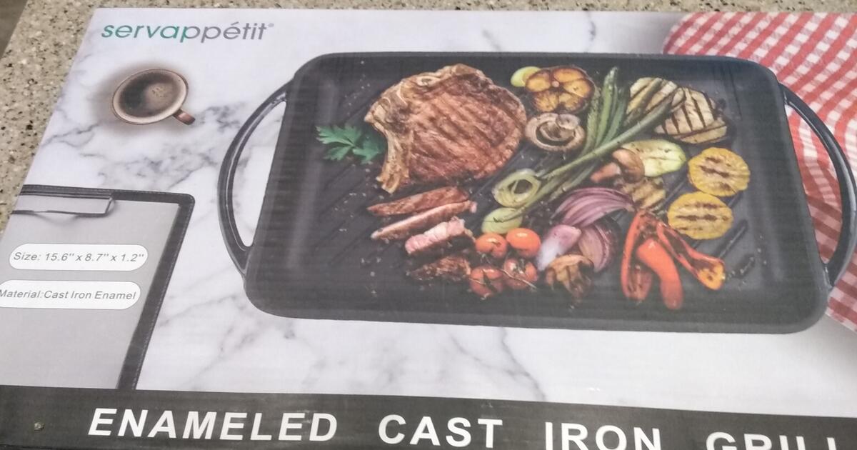 cast iron grill Enameled Servappetit NEW for $15 in Tucson, AZ | For ...