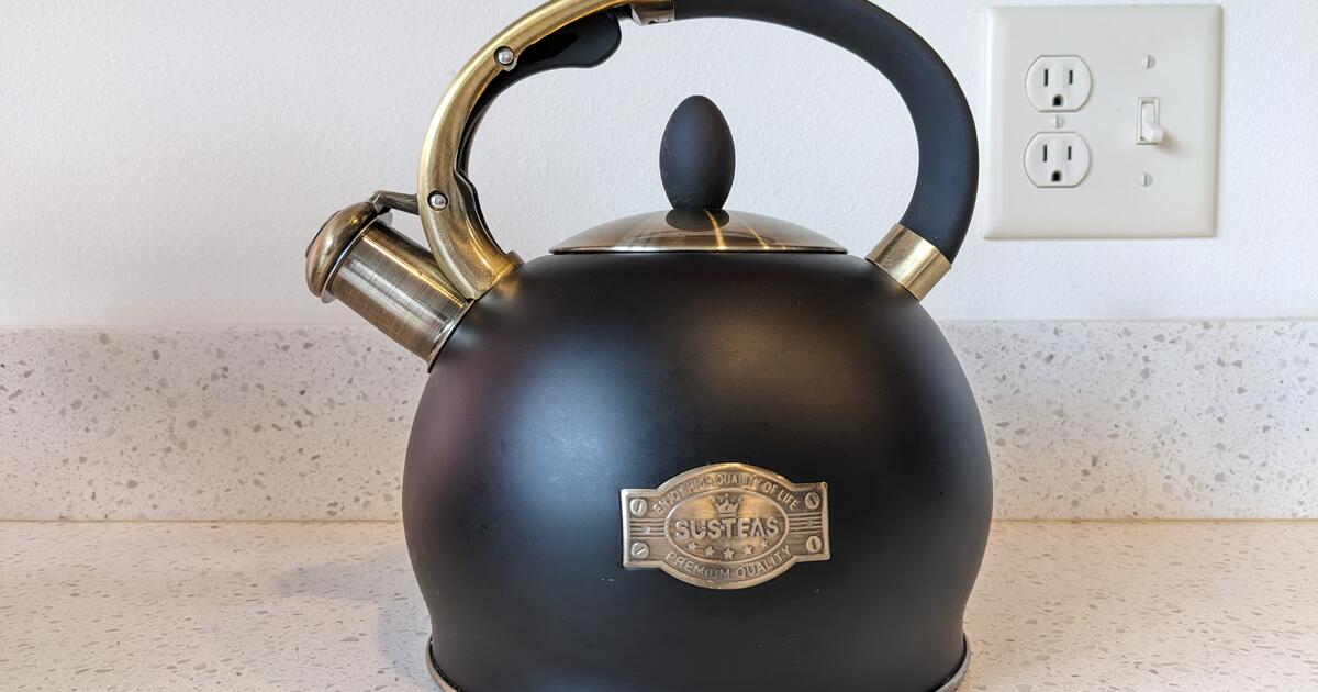 SUSTEAS Stove Top Whistling Tea KettleSurgical Stainless Steel