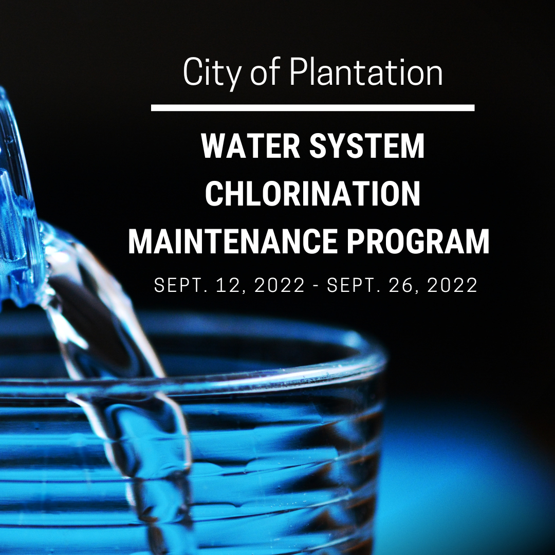 Annual Water Chlorination Maintenance Program 9/12 9/26 (City of