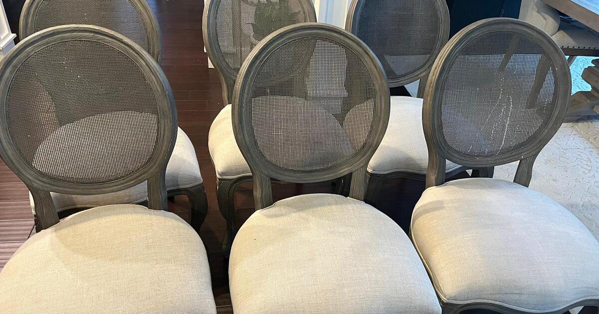 Six (6) Arhaus dining chairs!!!!!! for 75 in Alpharetta, GA For Sale